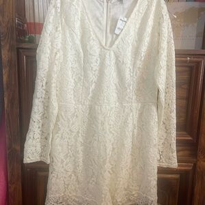 Charlotte Russe Lace Long Sleeve Romper